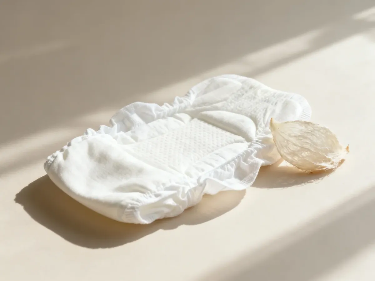 Bezzapachowa pieluszka Muumi Baby z naturalną celulozą w jasnym wnętrzu